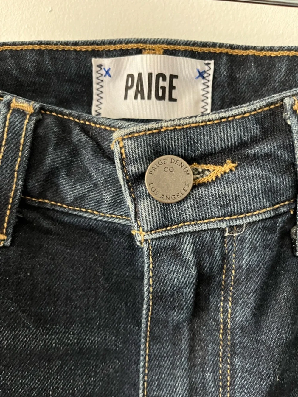 PAIGE: The Margo Dark Blue Denim Cutoff Shorts Sz 26